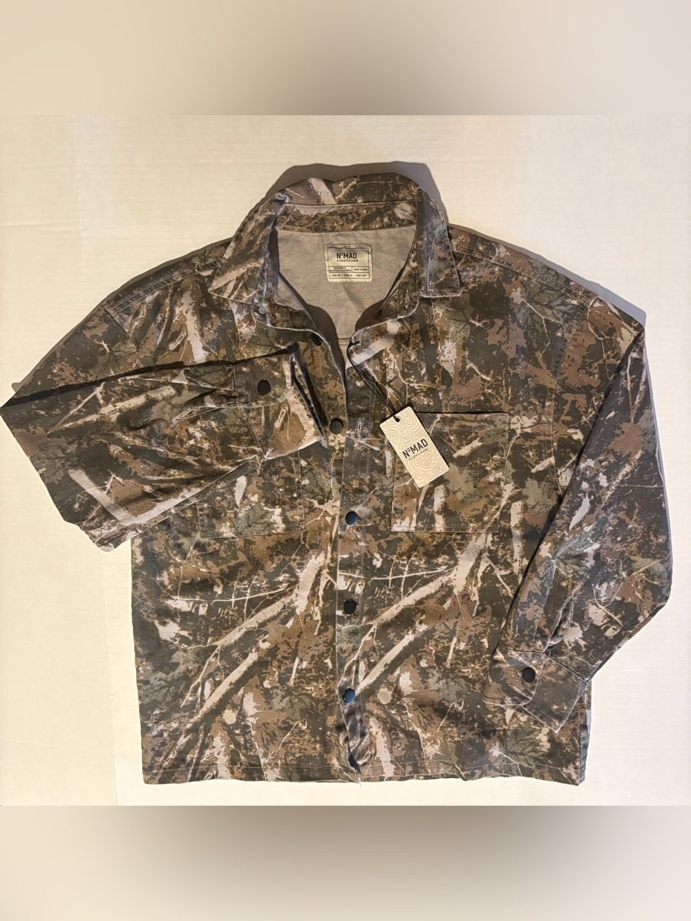 Nomad by Craft + Flow Medium Real Tree Camo Shirt Jacket NWT